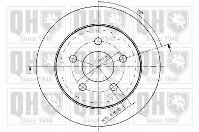QUINTON HAZELL bdc4798 -  Тормозной диск